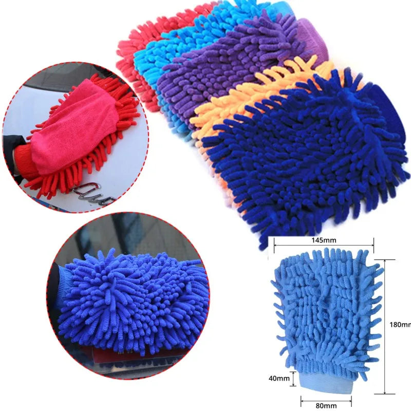 1PC Car Wash Microfiber Car Washer Sponge Cleaning Washing Towel Auto Gloves Styling Accessories Car Care Detailing Brushes