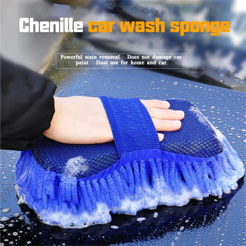 1PC Car Wash Microfiber Car Washer Sponge Cleaning Washing Towel Auto Gloves Styling Accessories Car Care Detailing Brushes