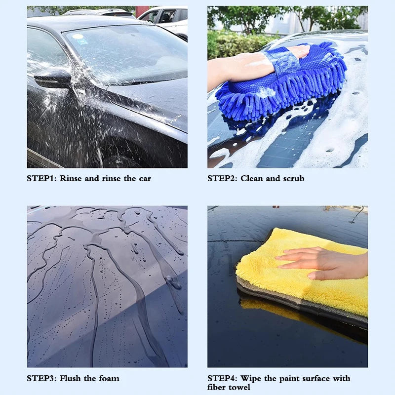 1PC Car Wash Microfiber Car Washer Sponge Cleaning Washing Towel Auto Gloves Styling Accessories Car Care Detailing Brushes